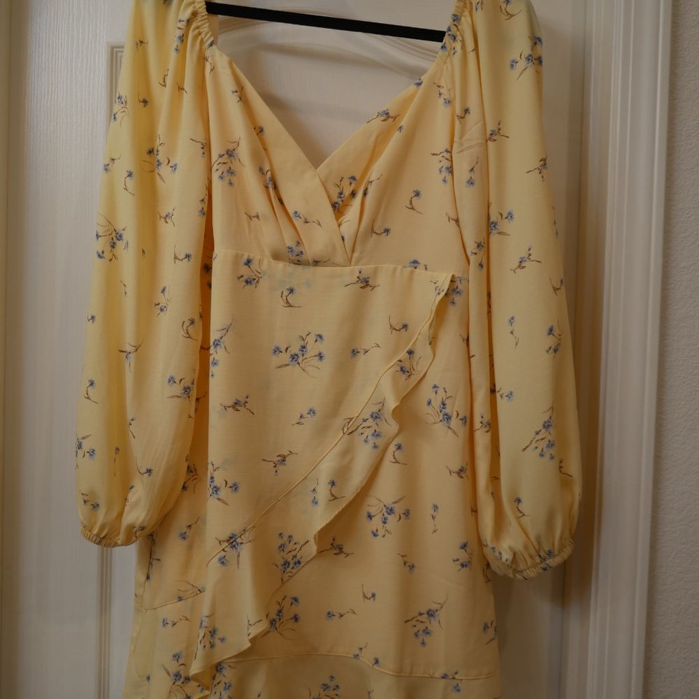 And Now This - Ruffle Yellow Spring Dress
